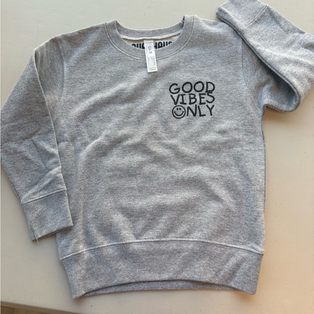 Gray 'Good Vibes Only' Sweatshirt